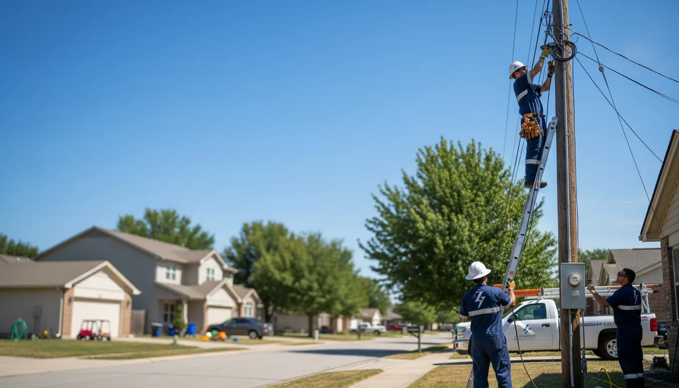 Residential electrician providing installation services in Lindsborg, KS